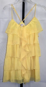 Vintage Retro Candie's Rüschen Tank gelb Gr. XL 100% Polyester - Bild 1 von 3