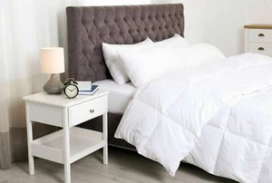 DUVET SOFT Oversized Lightweight White Down Alternative Comforter All Season! - Picture 1 of 6