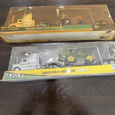 Ertl John Deere Hauler Semi and Skidsteer + Semi With Tractor Combo - Image 1 of 4