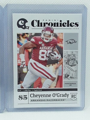 Cheyenne O'Grady 2020 Panini Chronicles Draft Picks RC #20 Arkansas Razorbacks - Image 1 of 2
