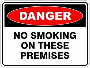 NO SMOKING ON THESE PREMESIS - SELF ADHESIVE STICKER / DECAL / SIGN | HEALTH & S - Picture 1 of 7