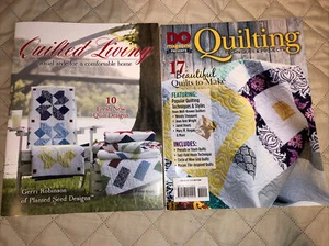 Quilting Magazines ~ Lot of 2 ~ Quilted Living & Quilting Techniques & Projects - Picture 1 of 3
