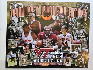 VIRGINIA TECH HOKIES ATHLETICS POSTER SIGNED by BRYAN RANDALL ACC POY 04 - Picture 1 of 11