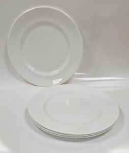 4x White Fine Bone China made in England Dinner Plates 27 cm or 10.5 inches