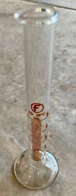 Cilindro graduado Fisherbrand clase B de 5 ml escala métrica ámbar único (#08-570A) Foto 1 de 2