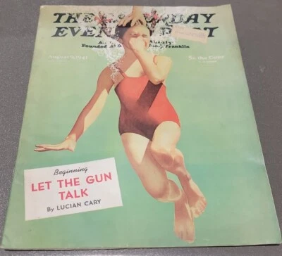 Saturday Evening Post August 9 1941 Vintage WW2 - Image 1 of 2