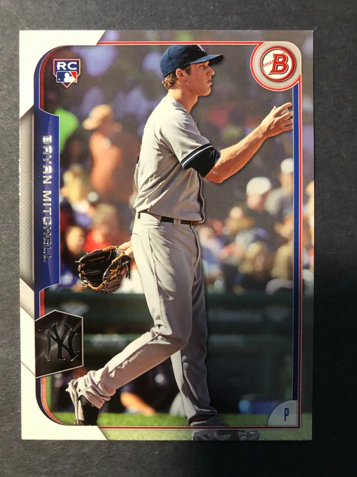 2015 TOPPS BOWMAN BASEBALL CARD BRYAN MITCHELL #127 RC NEW YORK YANKEES MLB FS - Image 1 of 1