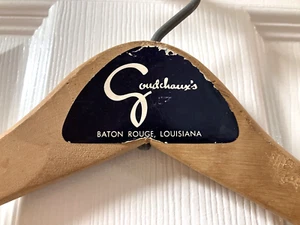 Vintage GOUDCHAUX’S Baton Rouge Louisiana Department Store Wooden Clothes Hanger - Picture 1 of 3