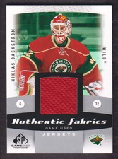 2010-11 SP Game Used Hockey Authentic Fabrics #AF-NB Niklas Backstrom Jersey