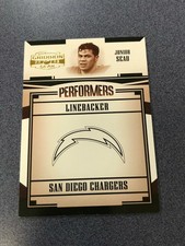 2005 Gridiron Gear JUNIOR SEAU Performers 142/500 San Diego Chargers *AP28