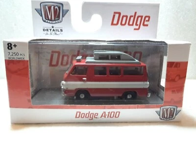 M2 Machines 1:64 Scale 1965 Dodge A-100 Camper Van. Red and White. NIP. - Image 1 of 4