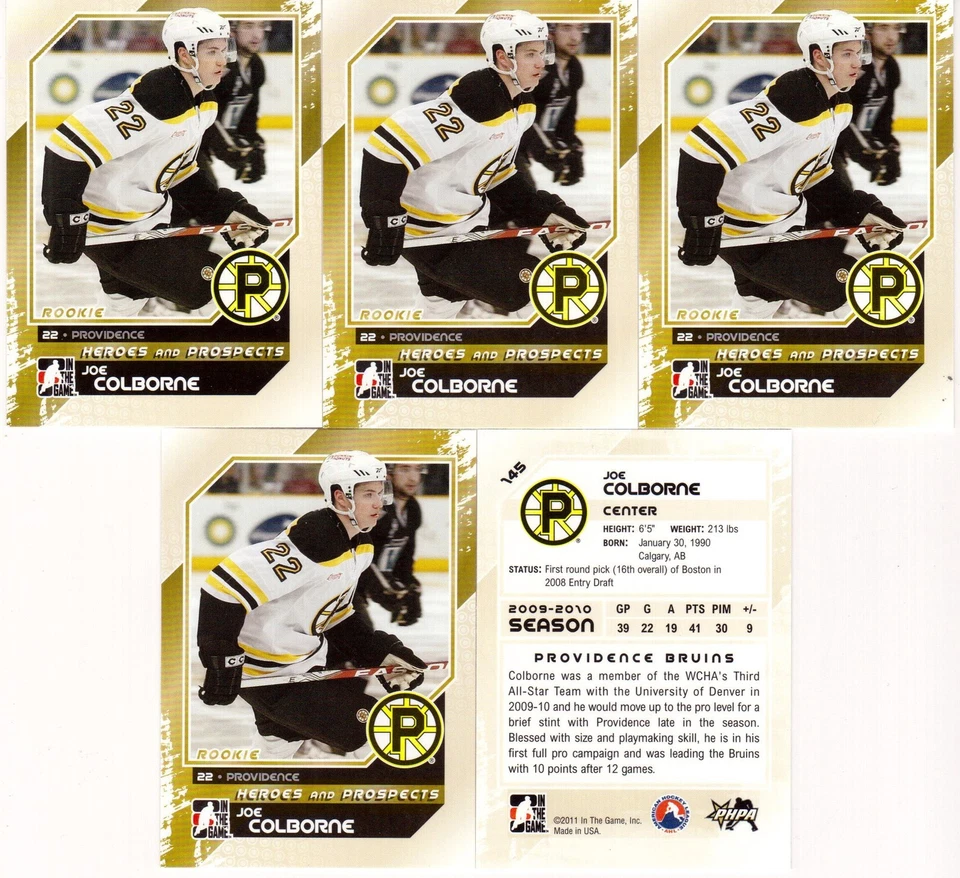 JOE COLBORNE 10/11 ITG H&P RC Rookie Lot of (5) #145 Calgary Flames Hockey Card - Image 1 of 1