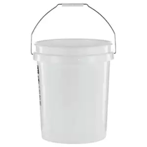 Cubo de plástico de 5 galones de alta resistencia cubo de almacenamiento de pintura blanca paquete de 1-12 EE. UU. - Imagen 1 de 13