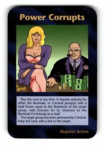 Power Corrupts Card Limited INWO Illuminati New World Order - Picture 1 of 4