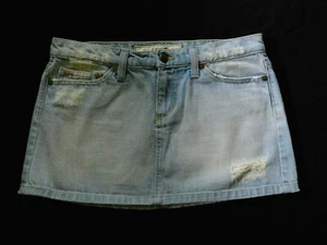 Minifalda Joe's Jeans Y2K Micro 100 % algodón envejecido lavado ligero talla 28 - Imagen 1 de 6