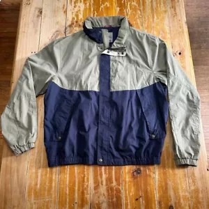 Vintage Pacific Trail Jacket Mens XLT Tall Tan Blue Stain Stopper 90s Grandpa - Picture 1 of 20