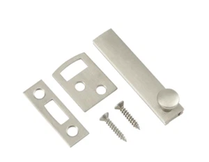 Everbilt 2-1/2 in. Satin Nickel Surface Bolt and Strike Entry Door Locking 15387 - Picture 1 of 4