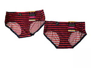 Lot 2 NWT MAIDENFORM SWEET NOTHINGS SMOOTH HIPSTER Panty 5/S Red Navy Stripe - Picture 1 of 4