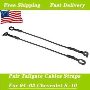 US Pair Tailgate Tail Gate Cables Straps Set For 94-03 Chevrolet S-10 GMC Sonoma - Afbeelding 1 van 14