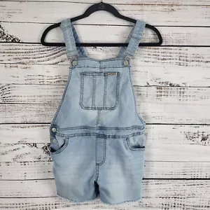 Hudson Overall Shorts 14 Mädchen leicht gewaschen roher Saum Taschen dehnbar Denim - Bild 1 von 12