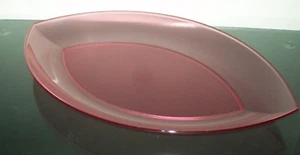 Plato grande de vacaciones Tupperware rubí claro Navidad raro nuevo - Imagen 1 de 3