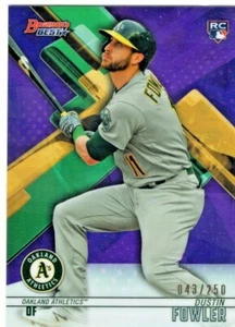 Bowman's Best Purple Refractor 2018/250 Dustin Fowler #23 Rookie - Imagen 1 de 2
