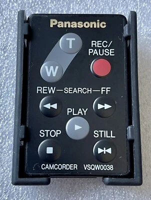 PANASONIC VSQW0038 CAMCORDER WIRELESS REMOTE CONTROL WITH CASE/BRACKET - Image 1 of 2