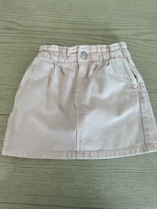 ZARA Girl's Pink Denim Skirt Size 6 - Picture 1 of 3