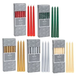Confezione da 10 candele veneziane Price's in rosso, avorio, verde, argento e oro - Foto 1 di 6