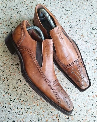 Jo Ghost 皮革方头正装鞋 40 码意大利制造 — 第 1/4 张图片