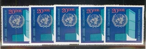DDR MNH ** 1621 SC 1247 United Nations 5x - Picture 1 of 1
