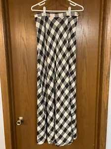 Vintage JC Penny black-white plaid skirt. Maxi. - Picture 1 of 5