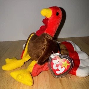 TY Beanie Baby - GOBBLES the Turkey (5,5 pulgadas) Coleccionable de Acción de Gracias - Imagen 1 de 8