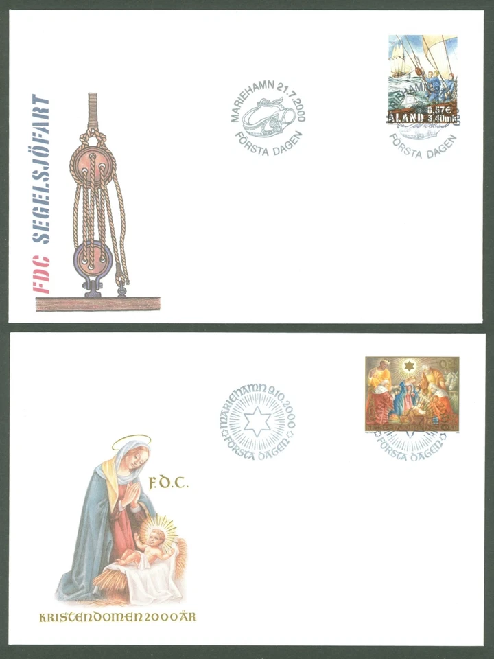 Aland L40 2 FDC 2000 - Sailing Sport - CHRISTMAS - Image 1 of 1