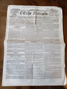 Vieux Journal - L'Echo Français Journal Quotidien - 14ème ANNEE 1842 N° 27 - Imagen 1 de 2