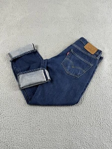 LEVIS 511 Premium Jeans Mens 30x28* Blue Selvedge BIG E Dark Wash Denim Straight - Picture 1 of 18