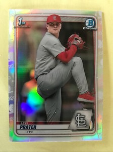 2020 Bowman Chrome Draft Refractor LEVI PRATER 1st Bowman RC, CARDINALS #BD-125