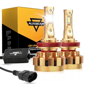 AUXBEAM H11 LED Headlight Kit Low Beam Bulb Super Bright 6000K White 70W 7000LM - Picture 1 of 12