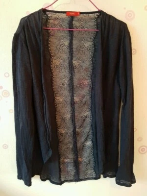 gilet bleu avec dentelle - Taille 16 ans - Photo 1/4