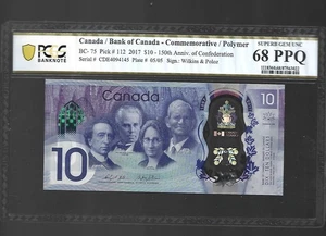 Canada/Bank of canada-Commemorative Pick#112 2017 $10 150th Anniv PCGS 68 PPQ - Picture 1 of 2