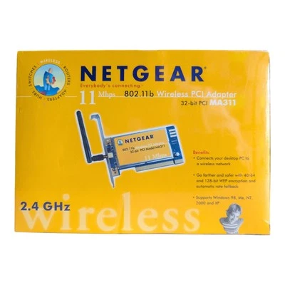NetGear MA311 802.11b Wireless PCI Adapter - New, Sealed - Image 1 of 4