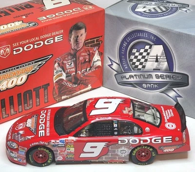 Bill Elliott 10th Running of the Brickyard 2003 Intrepid 1/24 Diecast Platinum  Foto 1 de 4