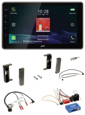 JVC DAB Lenkrad Bluetooth USB Autoradio für Audi TT 1998-2006 schwarz - Bild 1 von 4