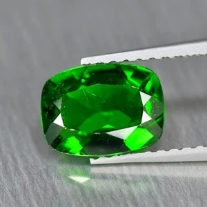 1.42Ct Cushion _ Fantastic Sparkling Unheated Chrome Diopside _Russia - Picture 1 of 1