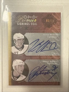 2009-2010 Opeechee Premier Dual Auto Steven Stamkos Victor Hedman  Ps2-sh 3/10 - Picture 1 of 2
