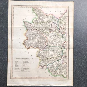 Original 1833 Chapman And Hall Map Of West Yorkshire - Picture 1 of 1