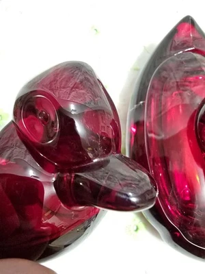 VTG MCM 3PC PAIR RED DUCK FIGURES DUNCAN & MILLER - Image 1 of 4