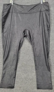 All Worthy Hunter McGrady Faux Leather Leggings Black 3XL New - Picture 1 of 16