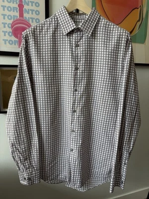 Tiger Of Sweden "FarrellX" Collared Dress Shirt L/S Burgundy/White Plaid 17/43 - Image 1 of 4
