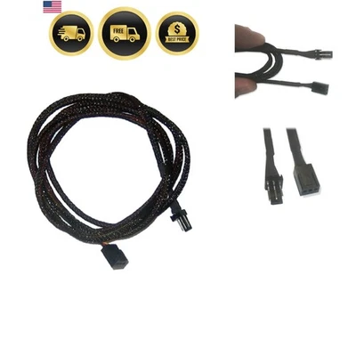 3 Pin Fan Power Extension Cable Braided 72 Inches for Fans or 12V Devices - Image 1 of 4